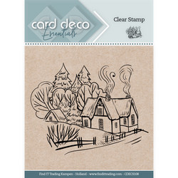 Card Deco leimasin Christmas House