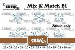 Crealies stanssi Mix & Match no. 21 Snowflakes