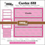 Crealies stanssi Cardzz Frame & Inlay Claudia 3x Rectangle