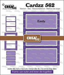 Crealies stanssi Cardzz Frame & Inlay Emily 3x Rectangle