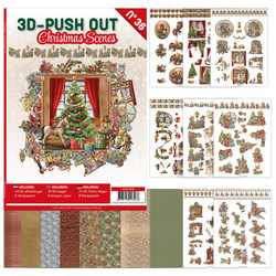 3D-Push Out -kirja Christmas Scenes