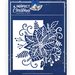 Jeanines Art A Perfect Christmas stanssi Poinsettia Flower Edge