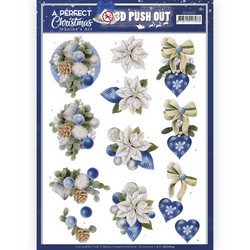 Jeanine's Art A Perfect Christmas 3D-kuvat Blue Christmas Flowers