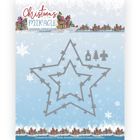 Yvonne Creations Christmas Miracle stanssi Star Decorations