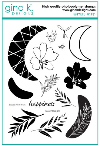 Gina K. Designs leimasin Happy Life