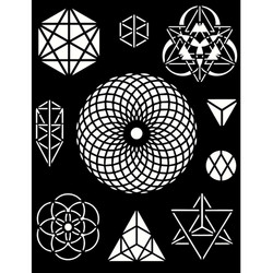 Stamperia sapluuna Cosmos Infinity, Symbols, 20 x 25 cm