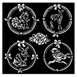 Stamperia sapluuna Christmas Frame, 4 Rounds