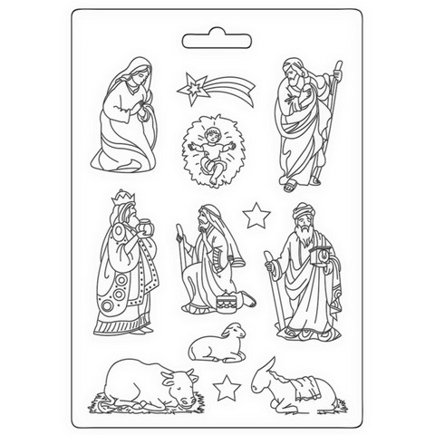 Stamperia Maxi Mould -muotti Betlehem, A4