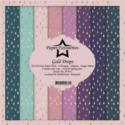 Paper Favourites Gold Drops -paperipakkaus, 12