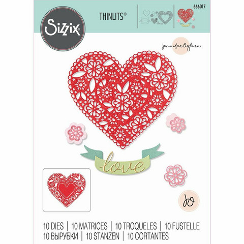 Sizzix Thinlits stanssisetti Doily Heart