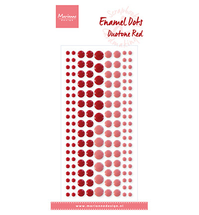 Marianne Design Enamel Dots Duotone -tarrat Red