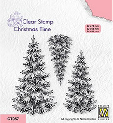 Nellie's Choice leimasinsetti Three Snowy Fir Trees
