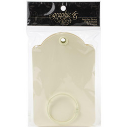 Graphic 45 Regular Tag Album -setti, ivory