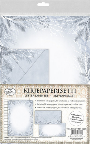 Kirjepaperisetti Havut sininen, 10 kpl