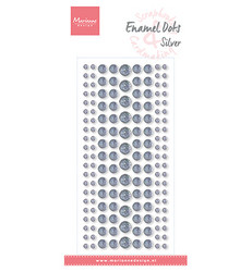 Marianne Design Enamel Dots -tarrat Silver Glitter