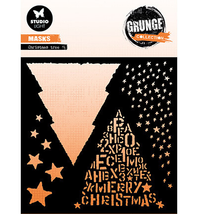 Studio Light Grunge Collection -sapluuna, Christmas Tree