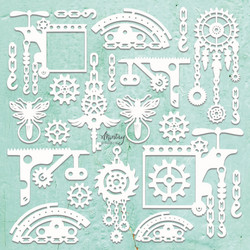 Mintay Chippies -chipboard Steampunk -setti