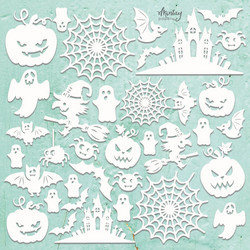 Mintay Chippies -chipboard Halloween -setti