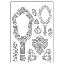 Stamperia Soft Mould -muotti Rose Parfum, Mirrors, A5