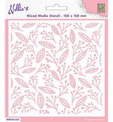 Nellie's Choice Mixed Media sapluuna Leaves & Berries