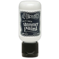 Dylusions Shimmer Paint -akryylimaali, sävy White Linen