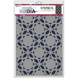 Dina Wakley Media sapluuna Curly Tiles, 9