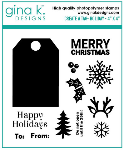 Gina K. Designs leimasin Create a Tag- Holiday