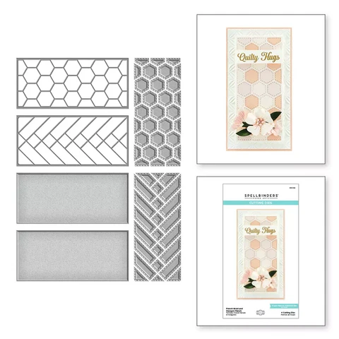 Spellbinders stanssi French Braid and Hexagon Panels