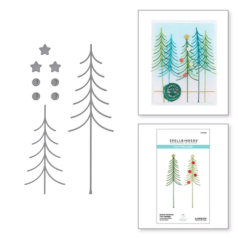 Spellbinders stanssi Sealed Christmas Tree Squiggle