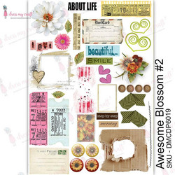 Dress My Craft Transfer Me -arkki, Awesome Blossom #2