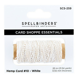 Spellbinders Hemp Cord, hamppunaru, valkoinen