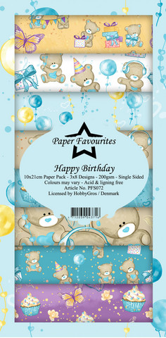 Paper Favourites Happy Birthday -paperipakkaus, Slim Line