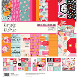 Simple Stories Heart Eyes -paperipakkaus, 12