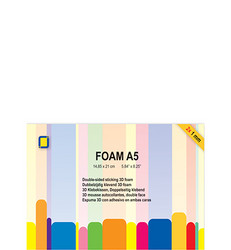 Jeje 3D Foam 1 mm -tarratyyny, arkki A5, 2 kpl