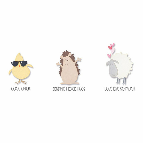 Sizzix Thinlits stanssi- ja leimasinsetti Crazy Creatures #1