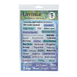 Lavinia Sentiment Stickers 2 -tarra-arkki Christmas Word