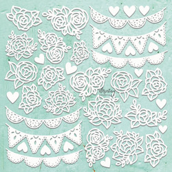 Mintay Chippies -chipboard Spring -setti