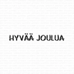 Gummiapan leimasin Hyvää Joulua