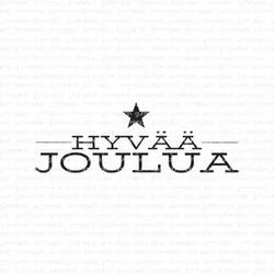 Gummiapan leimasin Hyvää Joulua