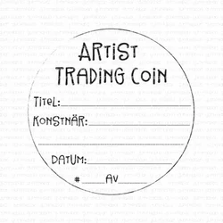 Gummiapan leimasin Artist Trading Coin - Svenska