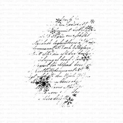 Gummiapan leimasin Worn-out Text with Snowflakes