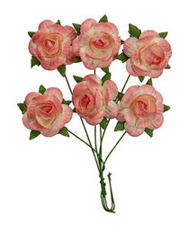 Scrapberry paperikukat Jubilee Roses, white-rose
