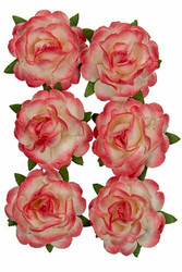 Scrapberry paperikukat Jubilee Roses, white-rose