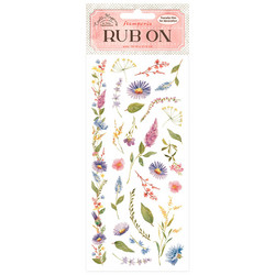 Stamperia Create Happiness, Welcome Home Rub On -siirtokuvat Flowers
