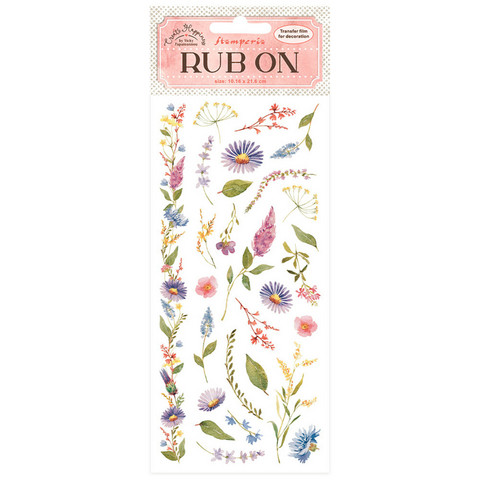 Stamperia Create Happiness, Welcome Home Rub On -siirtokuvat Flowers