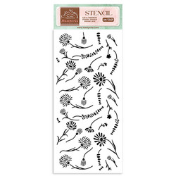 Stamperia sapluuna Create Happiness, Welcome Home, Flowers