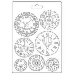 Stamperia Soft Mould -muotti Create Happiness, Welcome Home, Clocks, A5