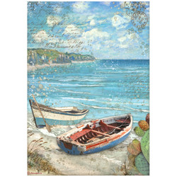 Stamperia riisipaperi Blue Dream, Boats