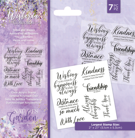 Crafter's Companion Wisteria leimasin Today and Always