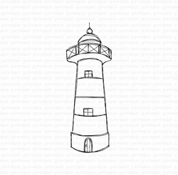 Gummiapan leimasin Doodled Lighthouse